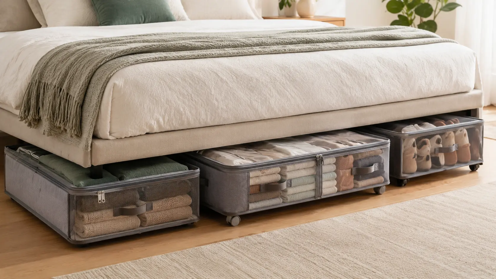 Best under-bed storage organizers for clothes and bedding